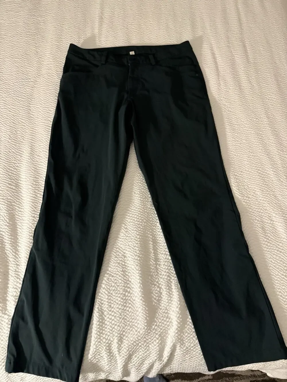 Lululemon ABC Pants Men's 36 X 32 Dark Green Canvas Office Work Excellent